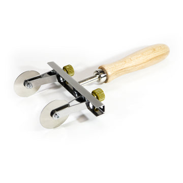 Adjustable Pasta Cutter, 2 Straight Blades, Stainless Steel